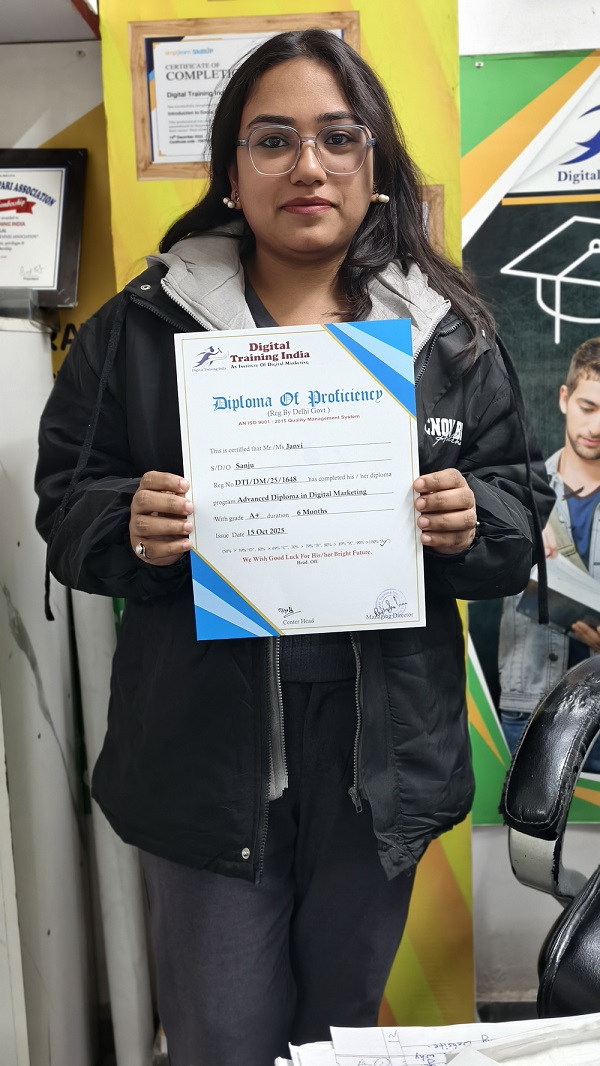 Janvi Digital Marketing Certification