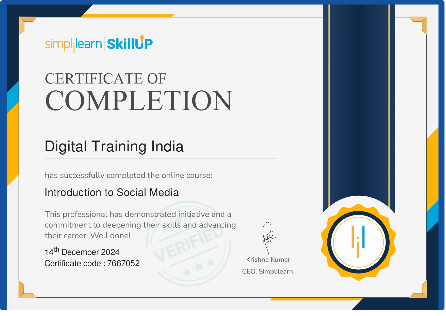 Social Media Certification