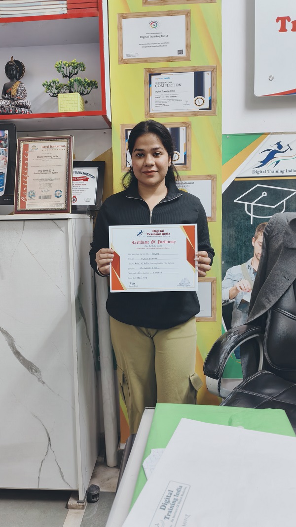 Bhumika Digital Marketing Certification