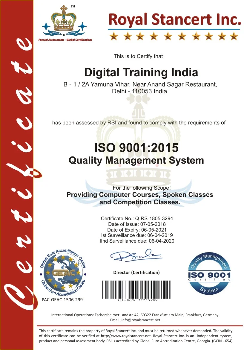 ISO Certification