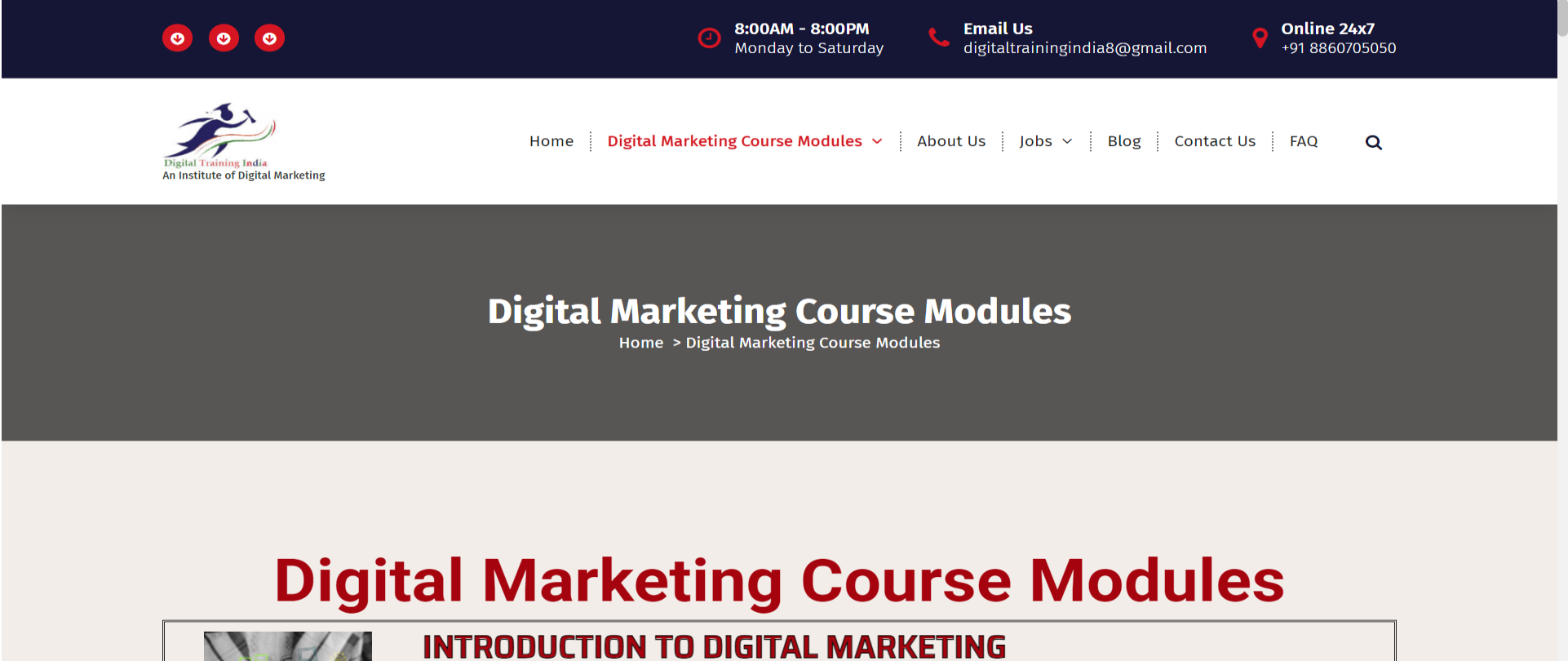 digital marketing module